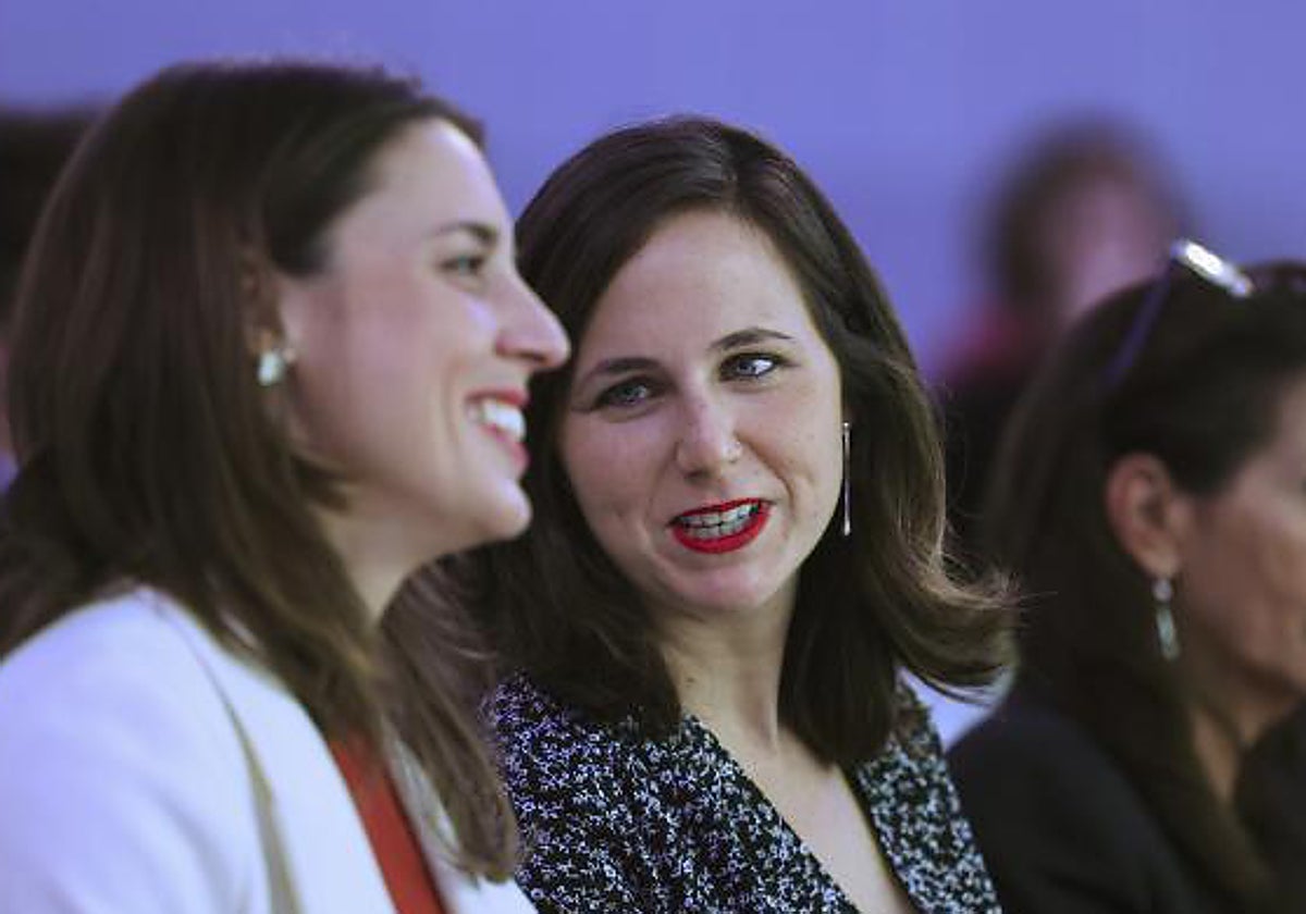 Ione Belarra y la ministra Irene Montero