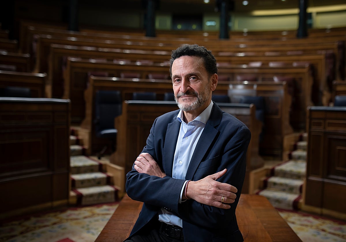 Edmundo Bal, en el hemiciclo del Congreso, tras su entrevista con ABC