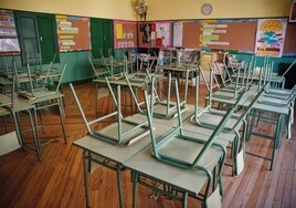 El temporal obliga a la evacuación preventiva de un colegio en Aracena