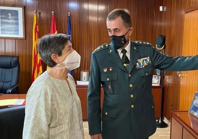 Hospitalizado el jefe de la Guardia Civil en Barcelona tras ser embestido el coche en el que viajaba