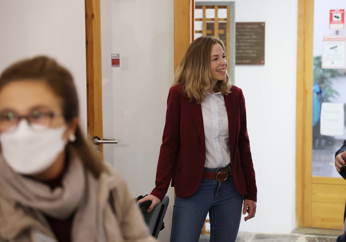 Natalia Pérez Fuillerat en el Colegio de Enfermería