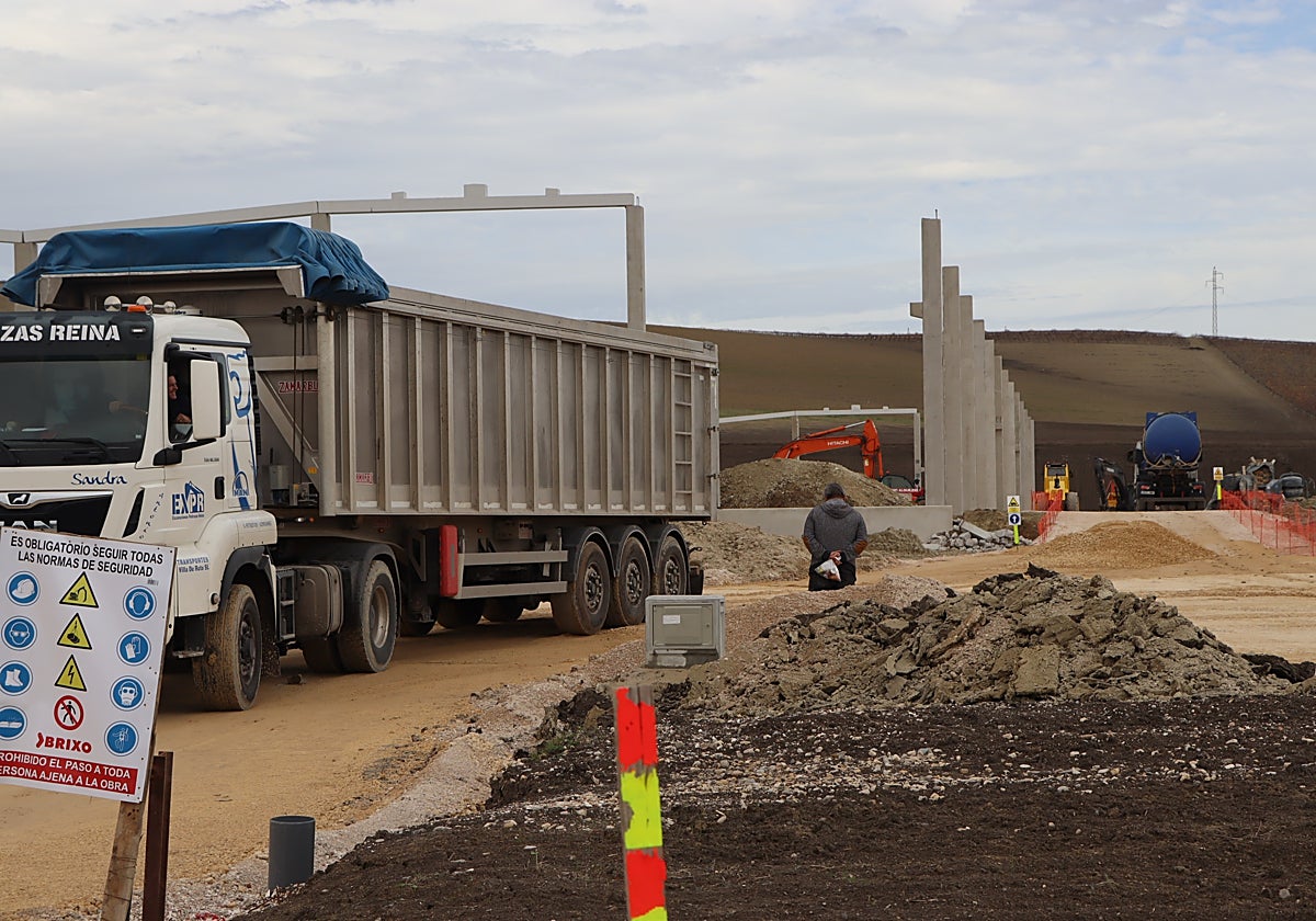 Obras en proceso en la localidad de la Subbética