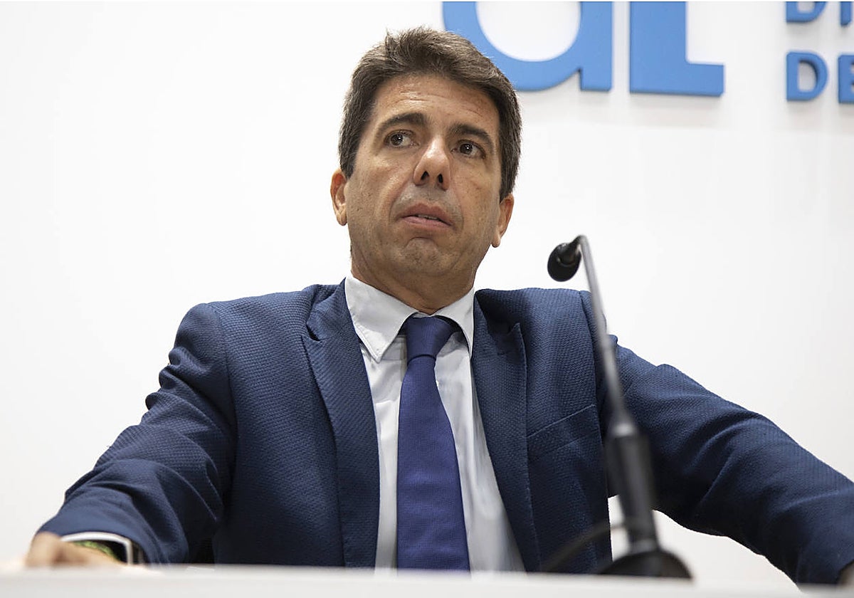 Imagen del presidente del PP de la Comunidad Valenciana, Carlos Mazón