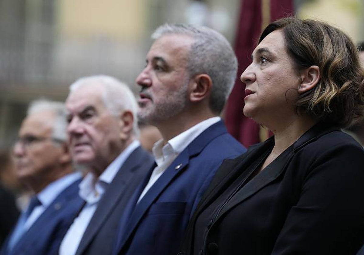 Maragall, con Collboni y Colau recientemente en un acto