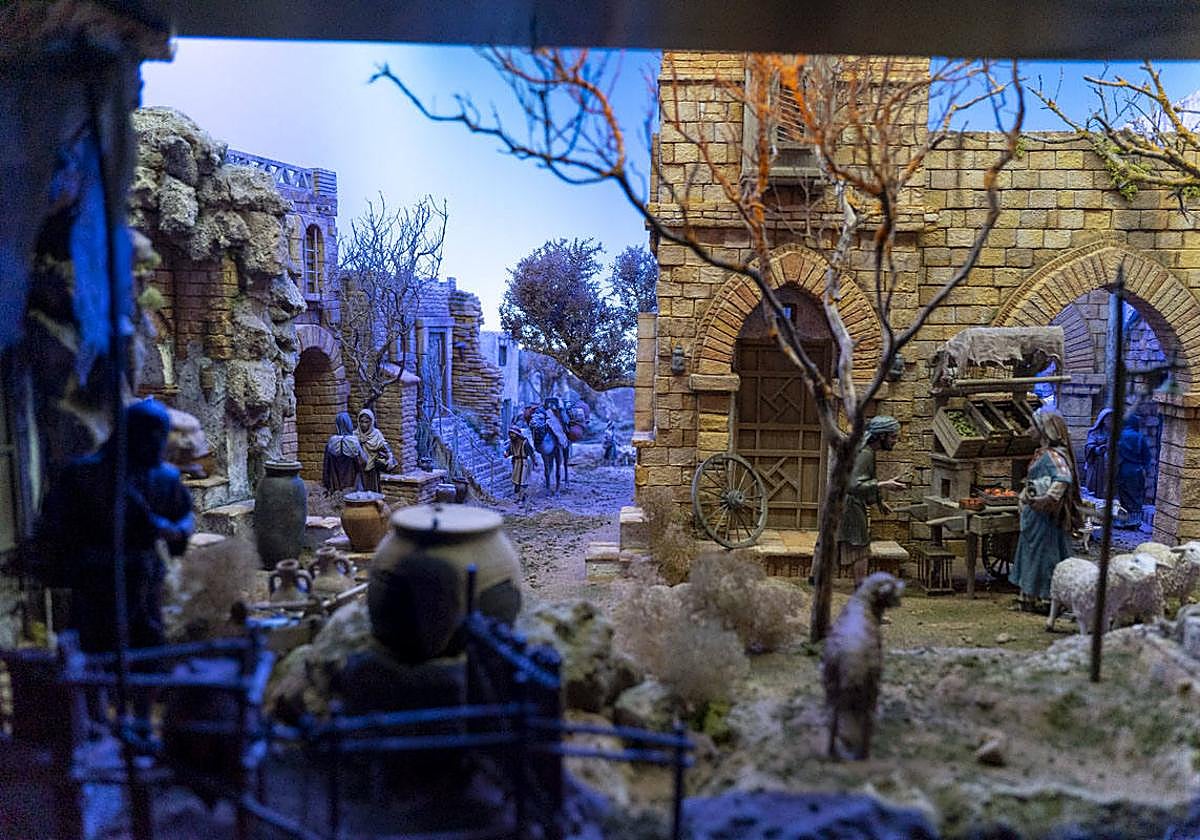 Imagen del nacimiento de la hermandad de La Sangre, ganador en 'Belenes Artísticos'