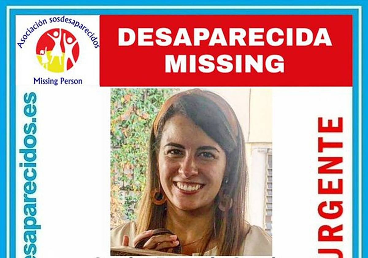 Cartel de desaparición de Sandra Bermejo.
