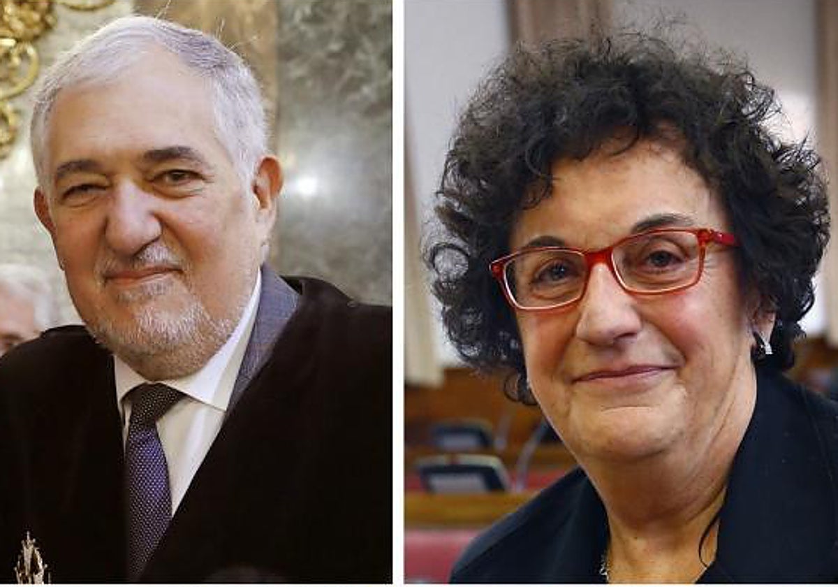 A la izquierda, Cándido Conde-Pumpido y a la derecha, María Luisa Balaguer. Ambos, posibles candidatos a presidir el Tribunal Constitucional