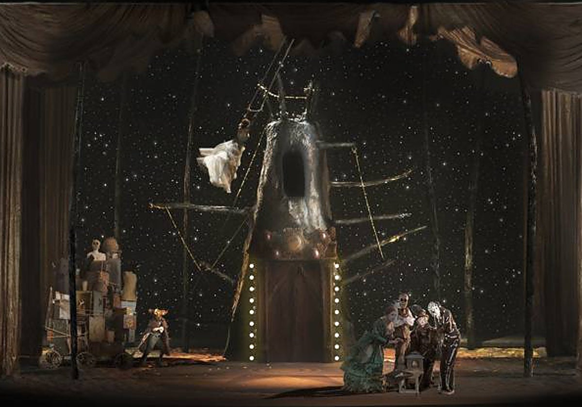 Un instante de la representación