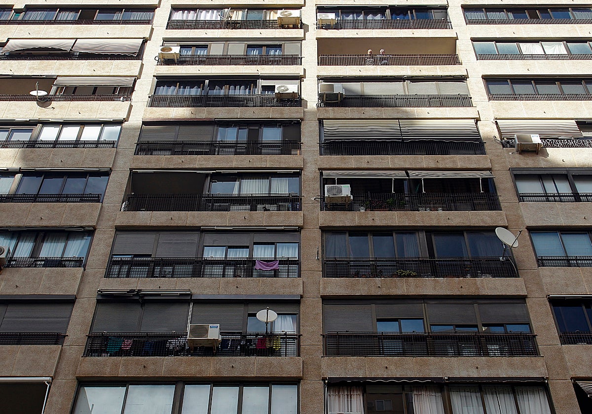Imagen del edificio de Benidorm donde se produjo el suceso