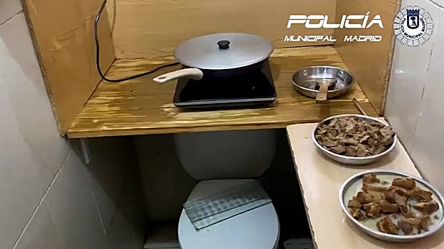 Restos de comida en uno de los locales inspeccionados