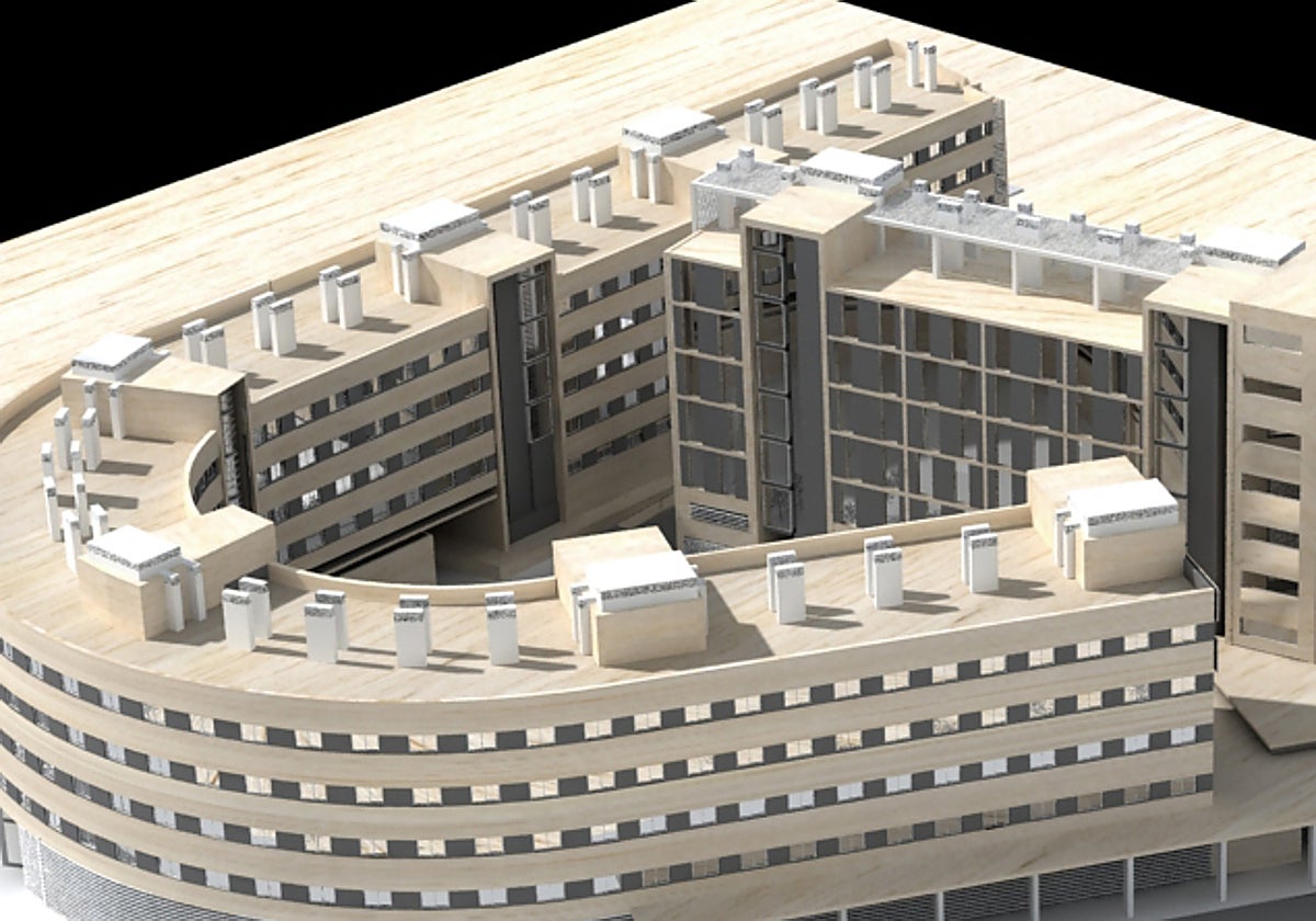 Maqueta de los apartamentos