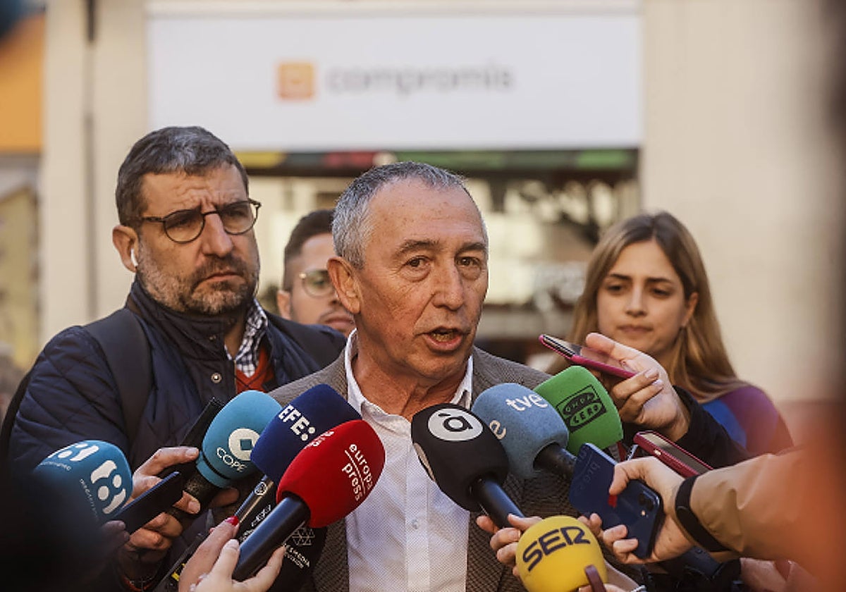 Imagen del diputado nacional de Compromís, Joan Baldoví, este jueves tras formalizar su candidatura a las primarias de la coalición