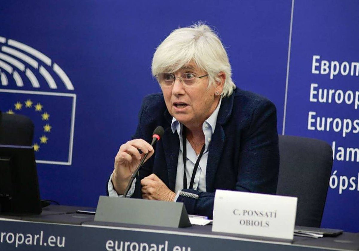 Ponsatí, durante una sesión en el Parlamento Europeo hace unos meses
