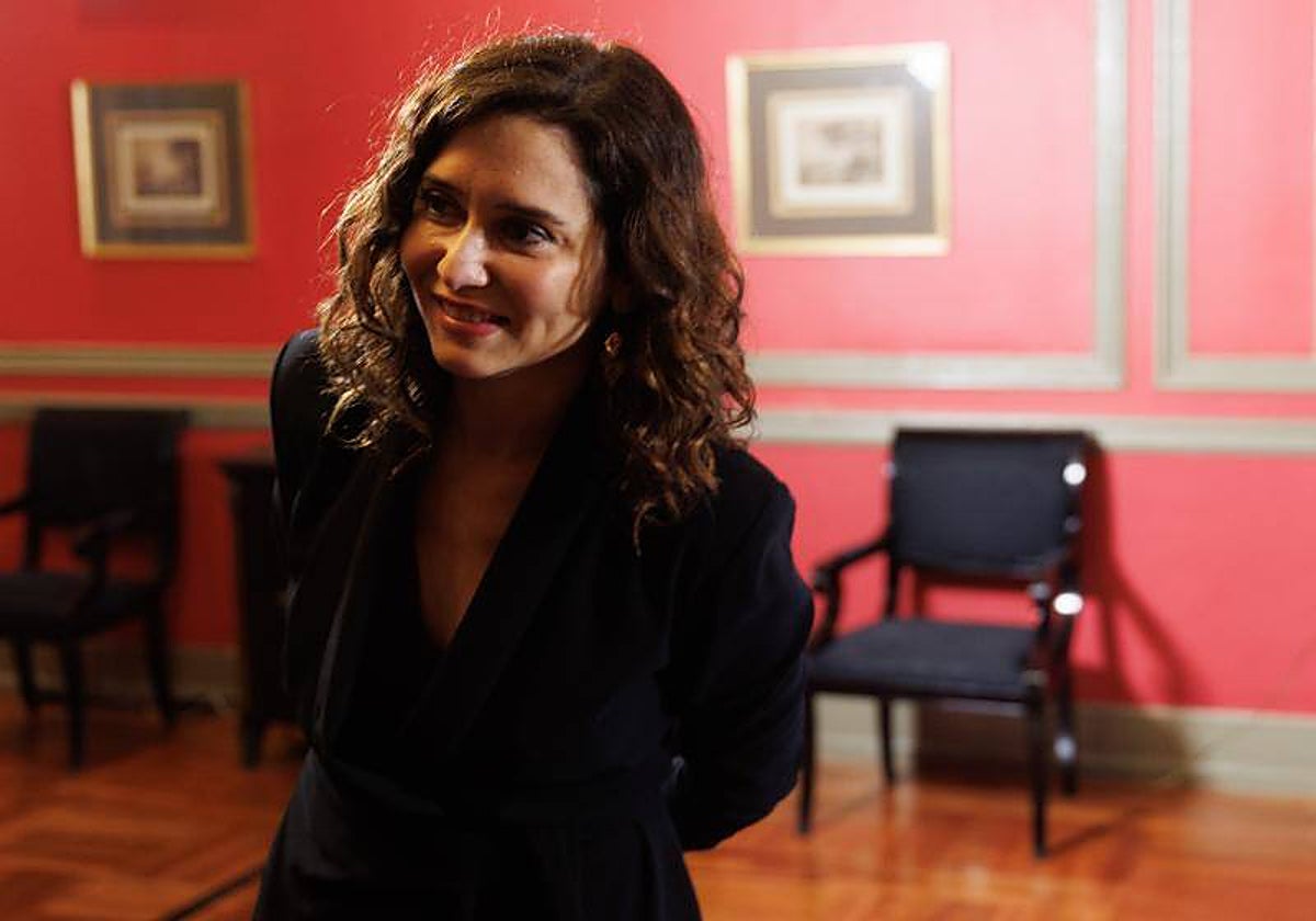 La presidenta de la Comunidad de Madrid, Isabel Díaz Ayuso