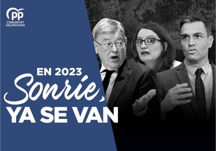 «En 2023 sonríe, ya se van»: el PP valenciano despide a los gobiernos de izquierdas