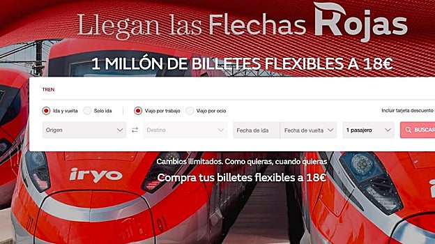 Nueva oferta de Iryo para comprar billetes baratos