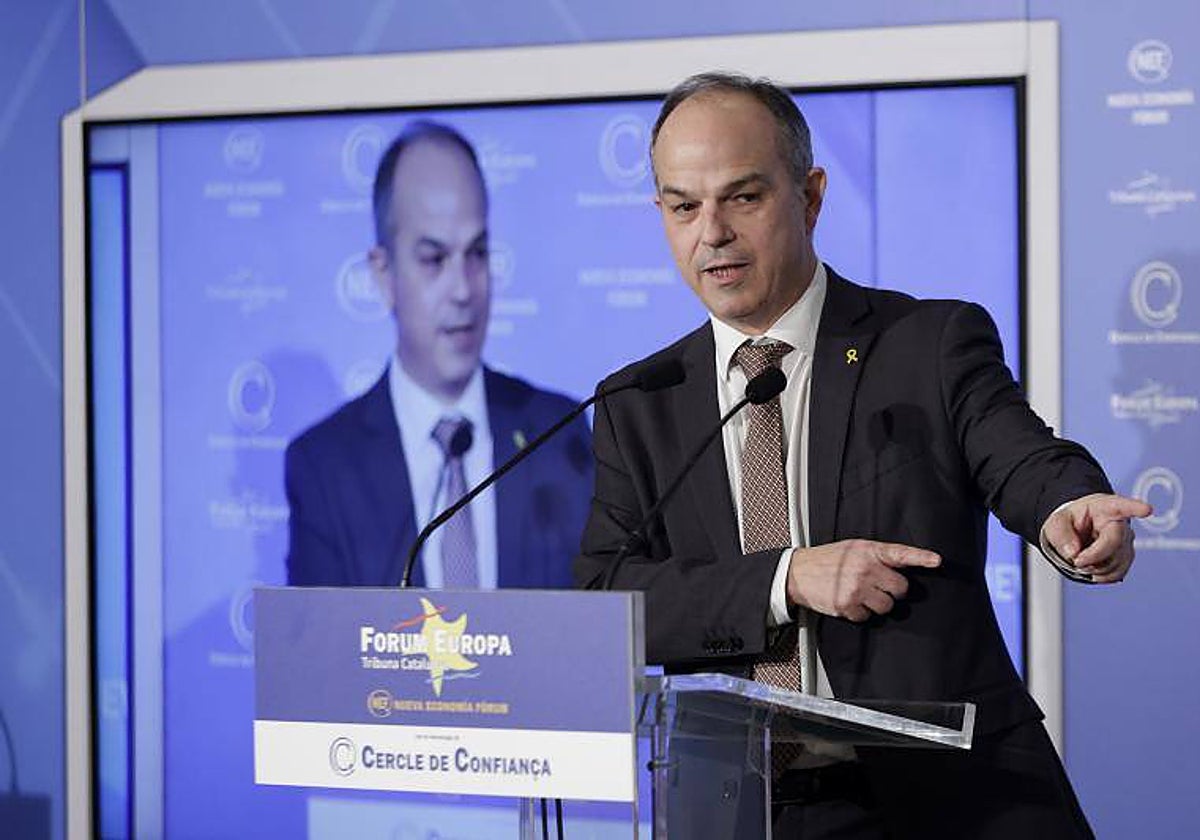 Turull, este martes durante su conferencia