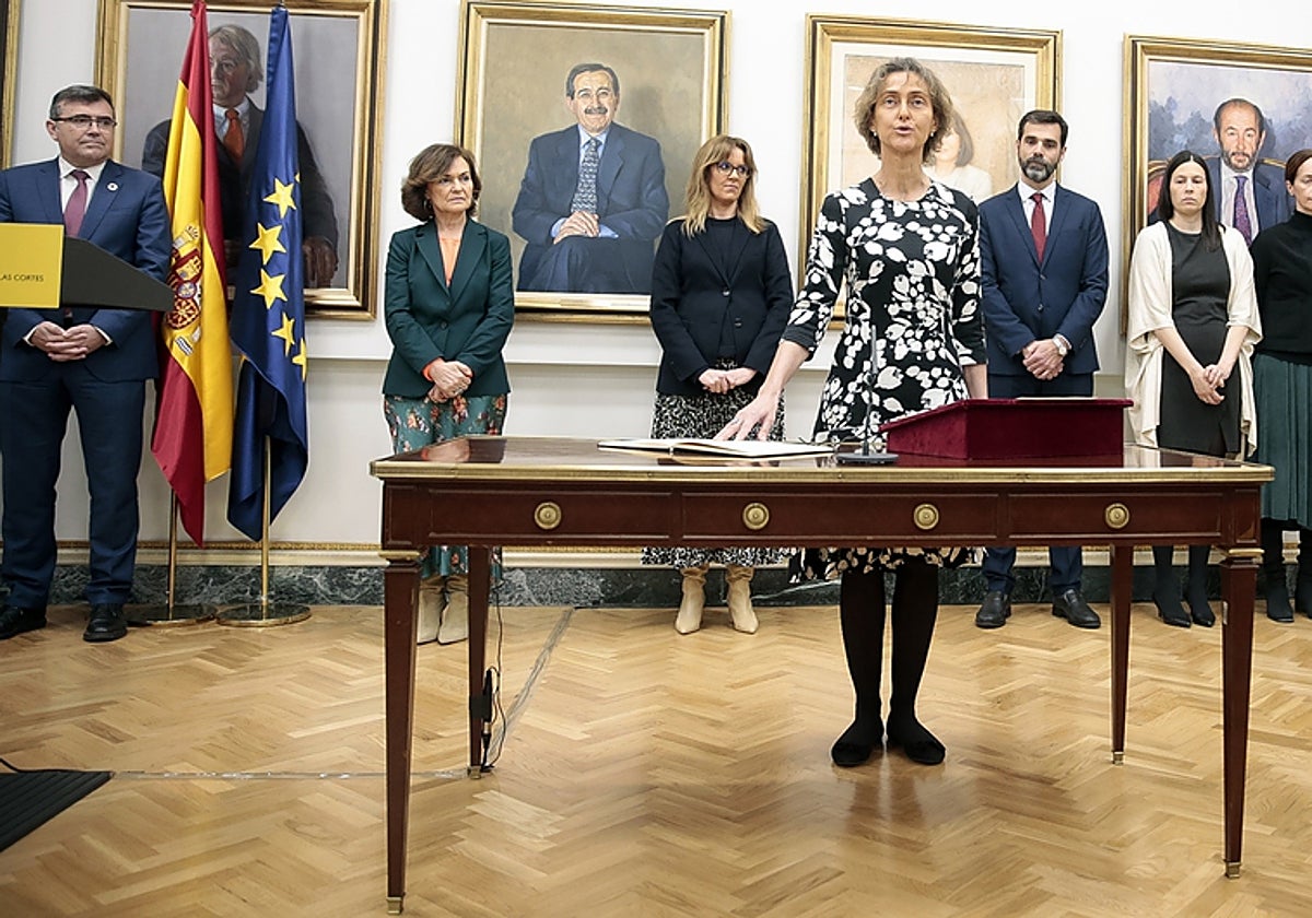 Laura Díez, en su juramento como alto cargo de Moncloa