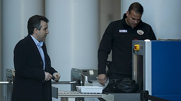 Imagen del secretario autonómico de Hacienda, Francesc Gamero, este miércoles en la Ciudad de la Justicia de Valencia