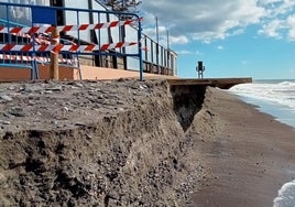 Motril estudia acciones legales contra el Gobierno tras un nuevo destrozo del temporal en sus playas