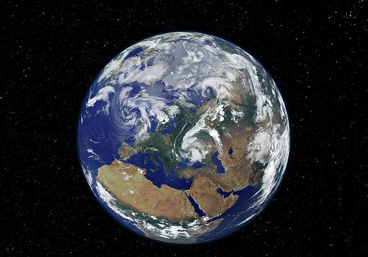 Imagen de satélite del planeta Tierra