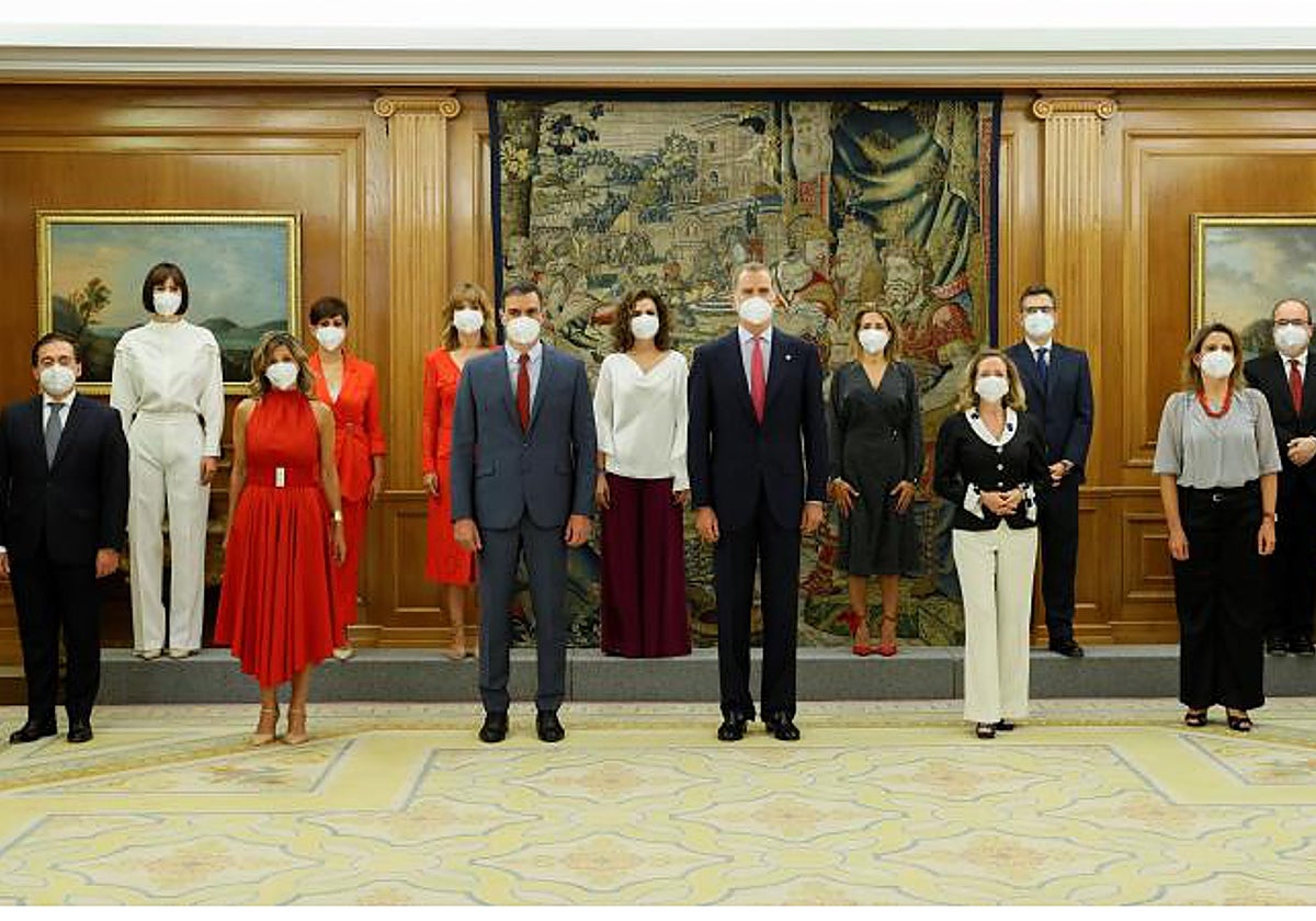 Toma de posesión de los nuevos ministros en julio de 2021 y de los ministros que cambiaban de cartera