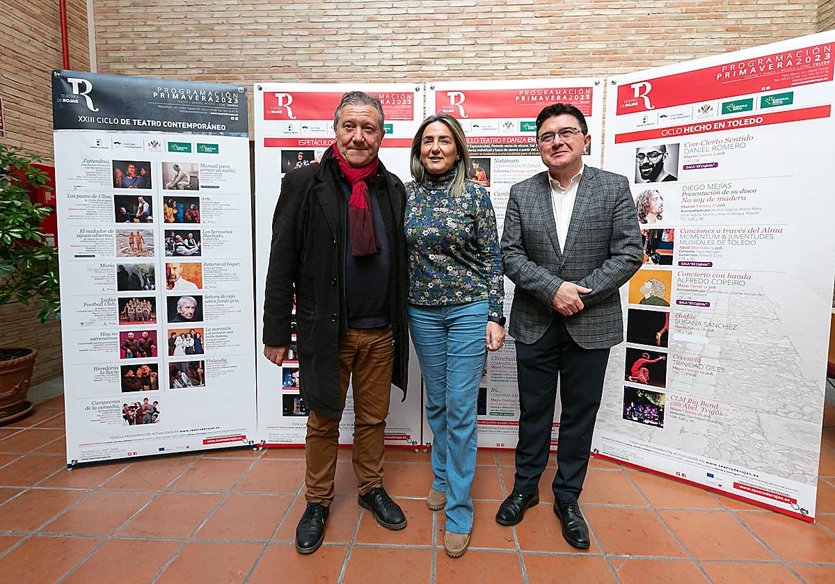 Paco Plaza, Milagros Tolón y Teo García durante la presentación del programa de Primavera