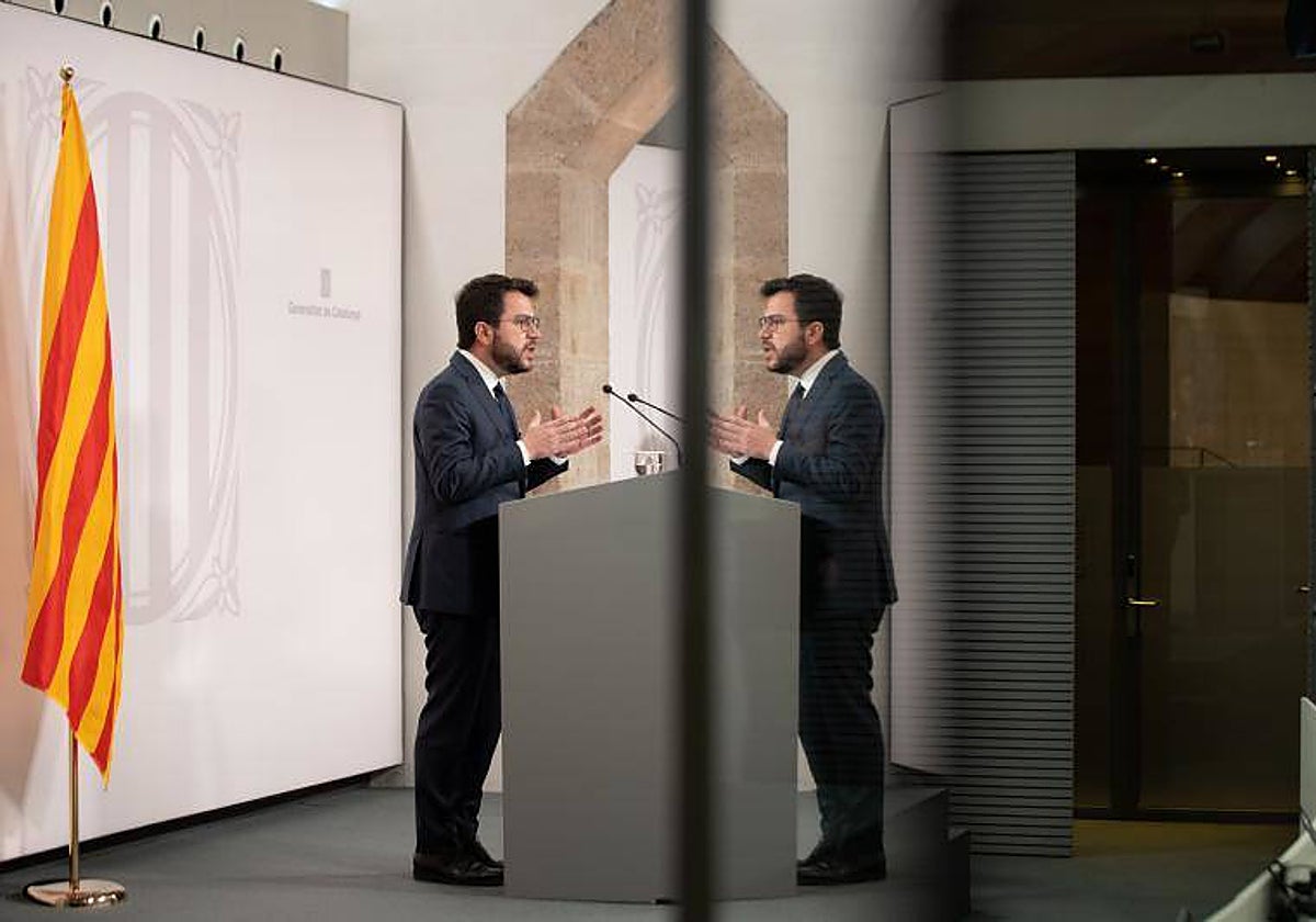 Aragonès, este jueves compareciendo ante los medios por la cuestión