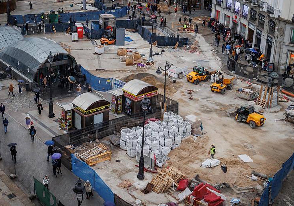 Las obras en la Puerta del Sol que comenzaron en 2022