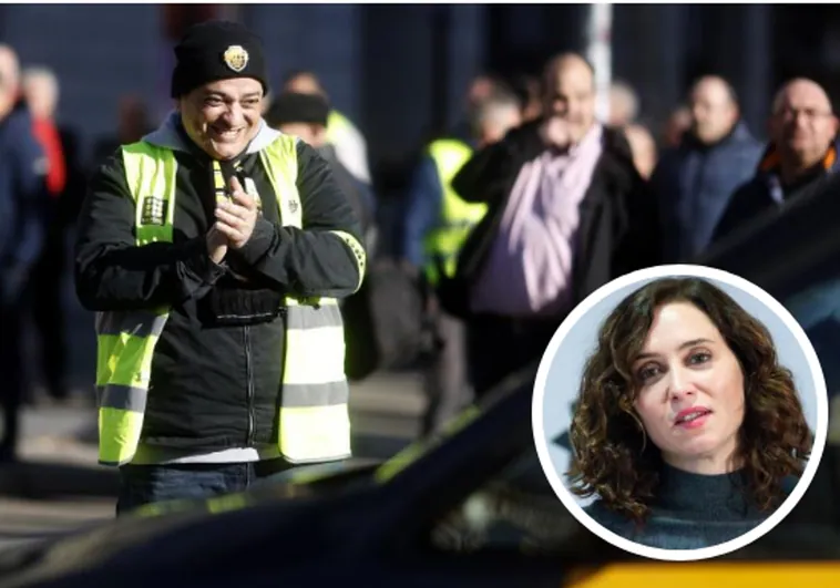 El líder de los taxistas catalanes llama a Ayuso «puta» y «terrorista» durante una protesta en Barcelona