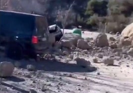 Cinco heridos por un desprendimiento en una ladera de Sierra Nevada