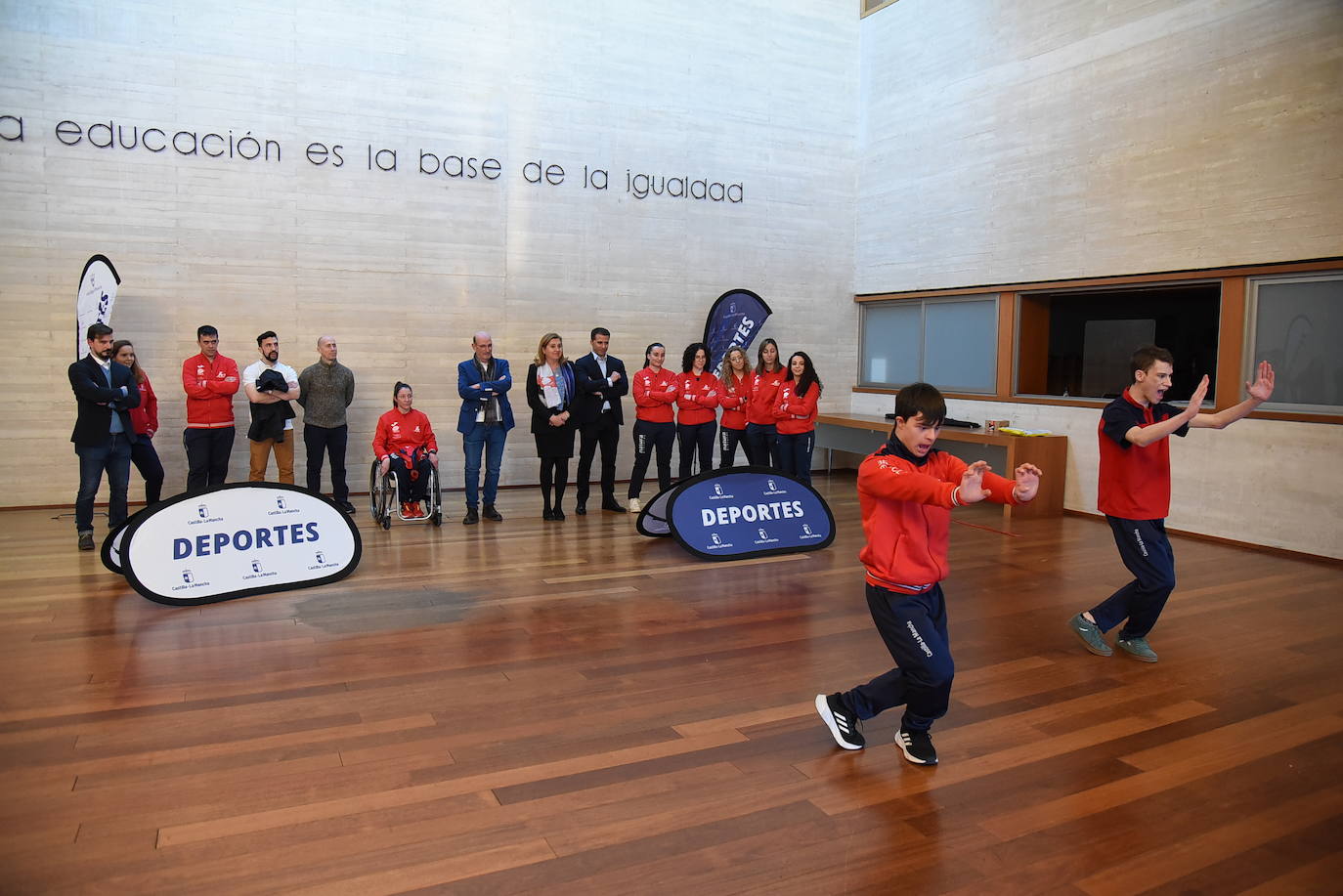 Recepción a la delegación de karatecas y parakaratecas de la región que han participado en el Campeonato de España