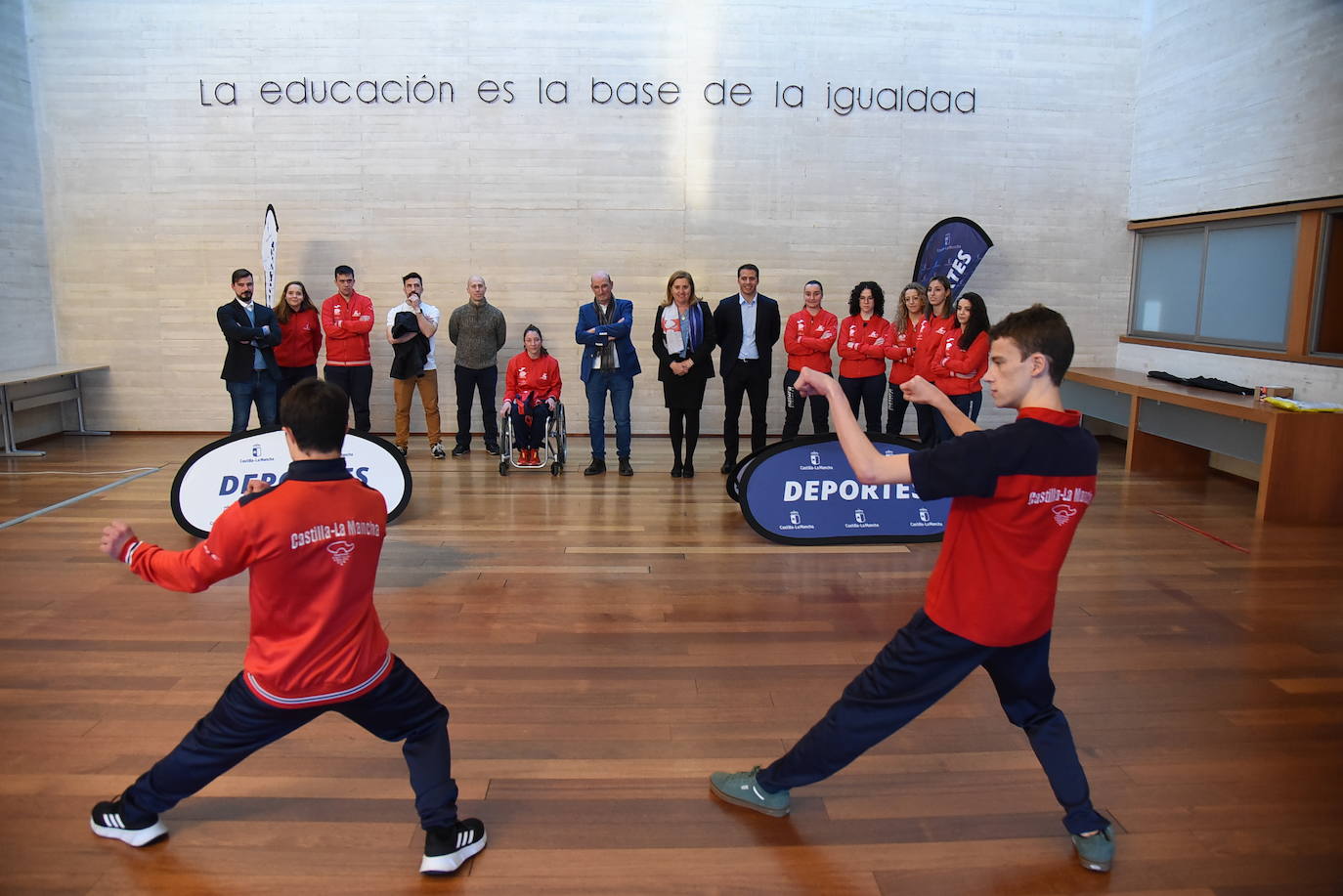 Recepción a la delegación de karatecas y parakaratecas de la región que han participado en el Campeonato de España