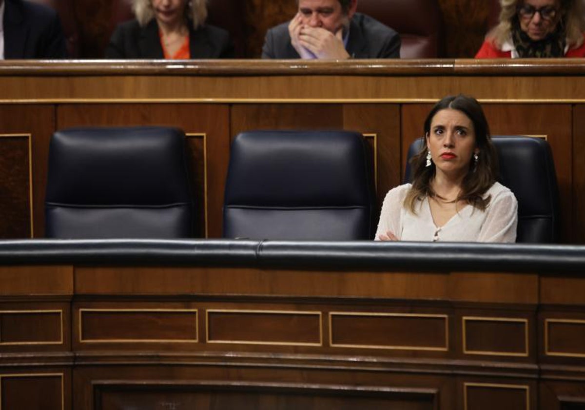 La ministra de Igualdad, Irene Montero, en el Congreso