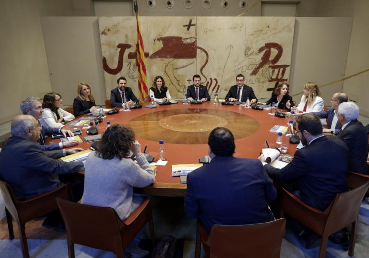 Reunión del gobierno catalán en el que se aprobó el proyecto de Presupuestos