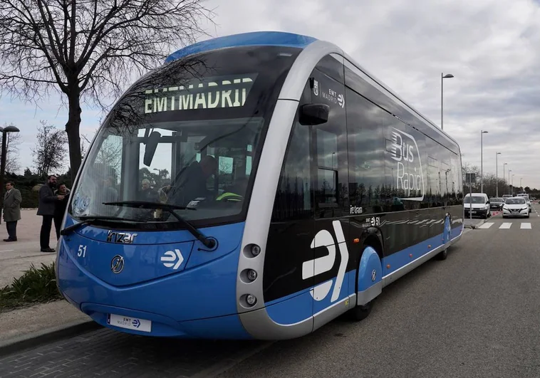 El autobús ultrarrápido y cero emisiones que conectará Sanchinarro y Valdebebas con el Ramón y Cajal estará operativo en mayo
