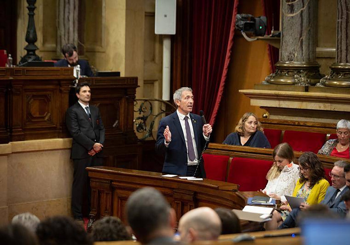 El consejero catalán de Educación, hace unos meses durante una intervención en el Parlamento catalán