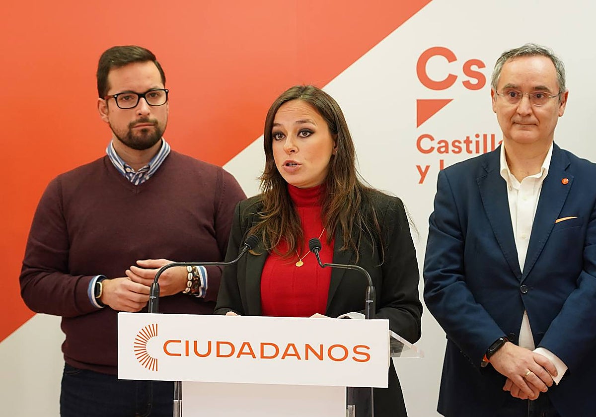 Gemma Villarroel, durante la presentación de la nueva Ejecutiva autonómica