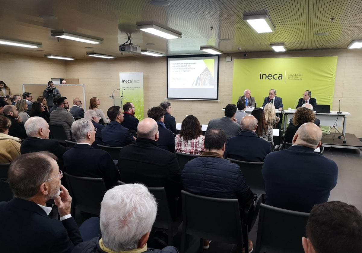 Presentación del estudio y propuesta de inversiones e infraestructuras de Ineca, CEV y la Cámara de Comercio de Alicante, este jueves en IFA.