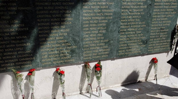 Muro de la memoria en el cementerio de la Salud de Córdoba