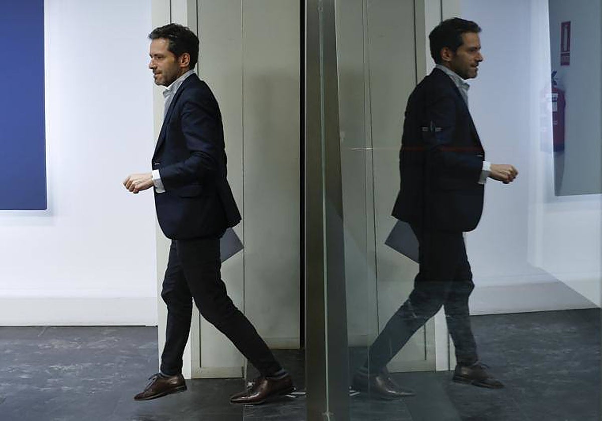 El portavoz de campaña del PP, Borja Sémper, en Génova tras el Comité de Dirección