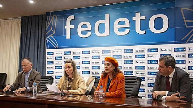 De izquierda a derecha, Javier Raso, Valle Vicente, Almudena Cencerrado y Manuel Madruga