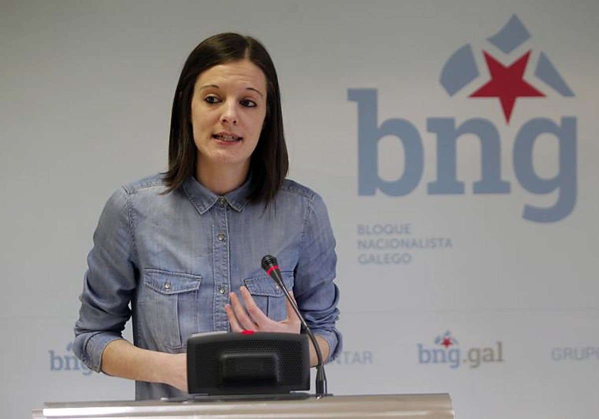 Olalla Rodil durante su comparecencia en una rueda de prensa