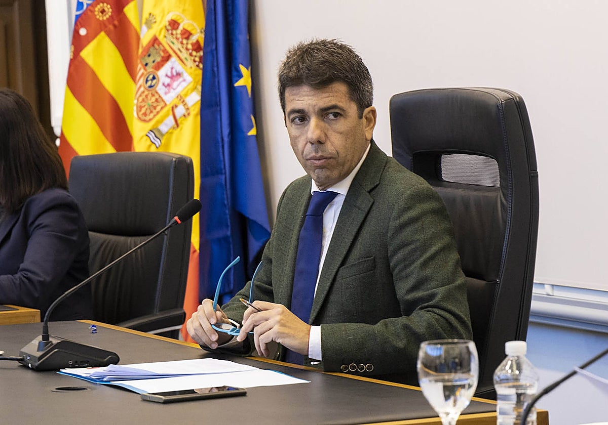 Imagen del presidente del PP de la Comunidad Valenciana, Carlos Mazón
