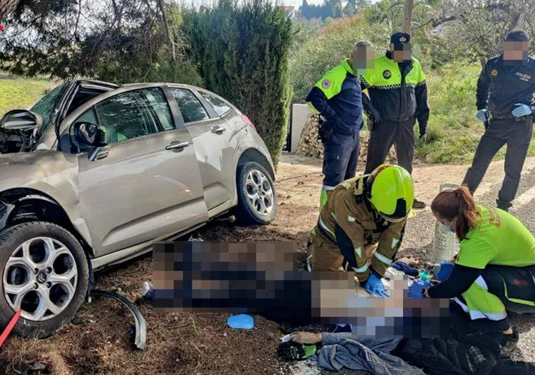 Un anciano de 80 años muere tras chocar su coche contra un árbol en una carretera de Alicante