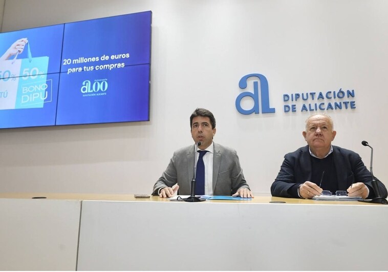 La Diputación de Alicante activa una campaña de bono consumo de 20 millones de euros para toda la provincia