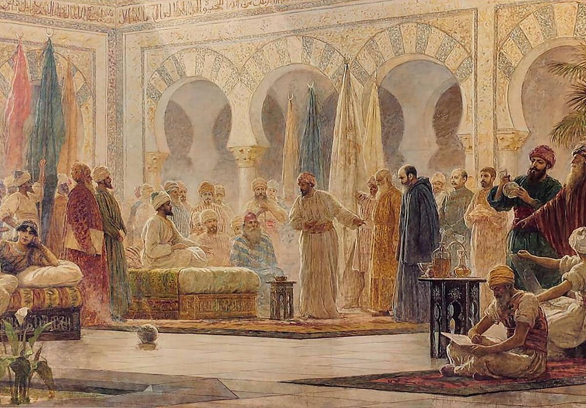 Obra de Dionís Baixeras en que imagina el esplendor de Medina Azahara