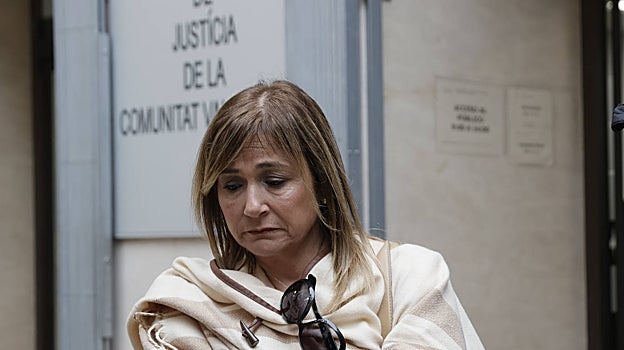 Imagen de Marisol Burón, madre de Marta Calvo, este martes en el Tribunal Superior de Justicia de la Comunidad Valenciana
