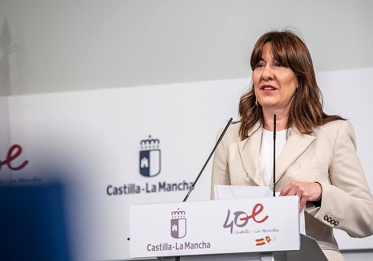 La consejera portavoz en la rueda de prensa posterior al Consejo de Gobierno