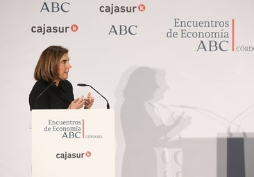 Las mejores imágenes de la conferencia de la consejera de Empleo de la Junta de Andalucía